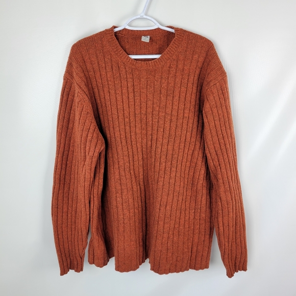 GAP Other - 100% Wool Knit Burnt Orange Sweater Sz XL